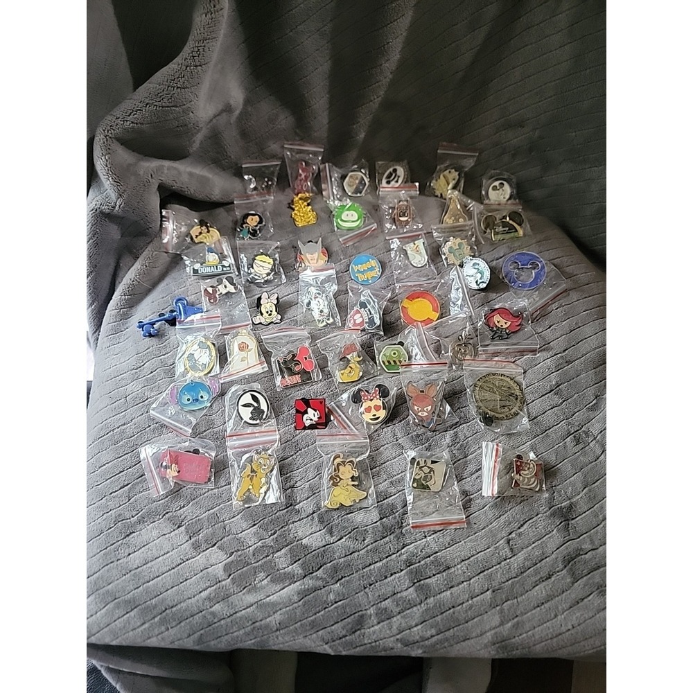 Lot of 45 Disney Trading Pins – No Doubles!  Mickey • Minnie • Stitch • Mix